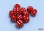 D6 16mm 12-Dice Block CHX25604 - Opaque Red/White